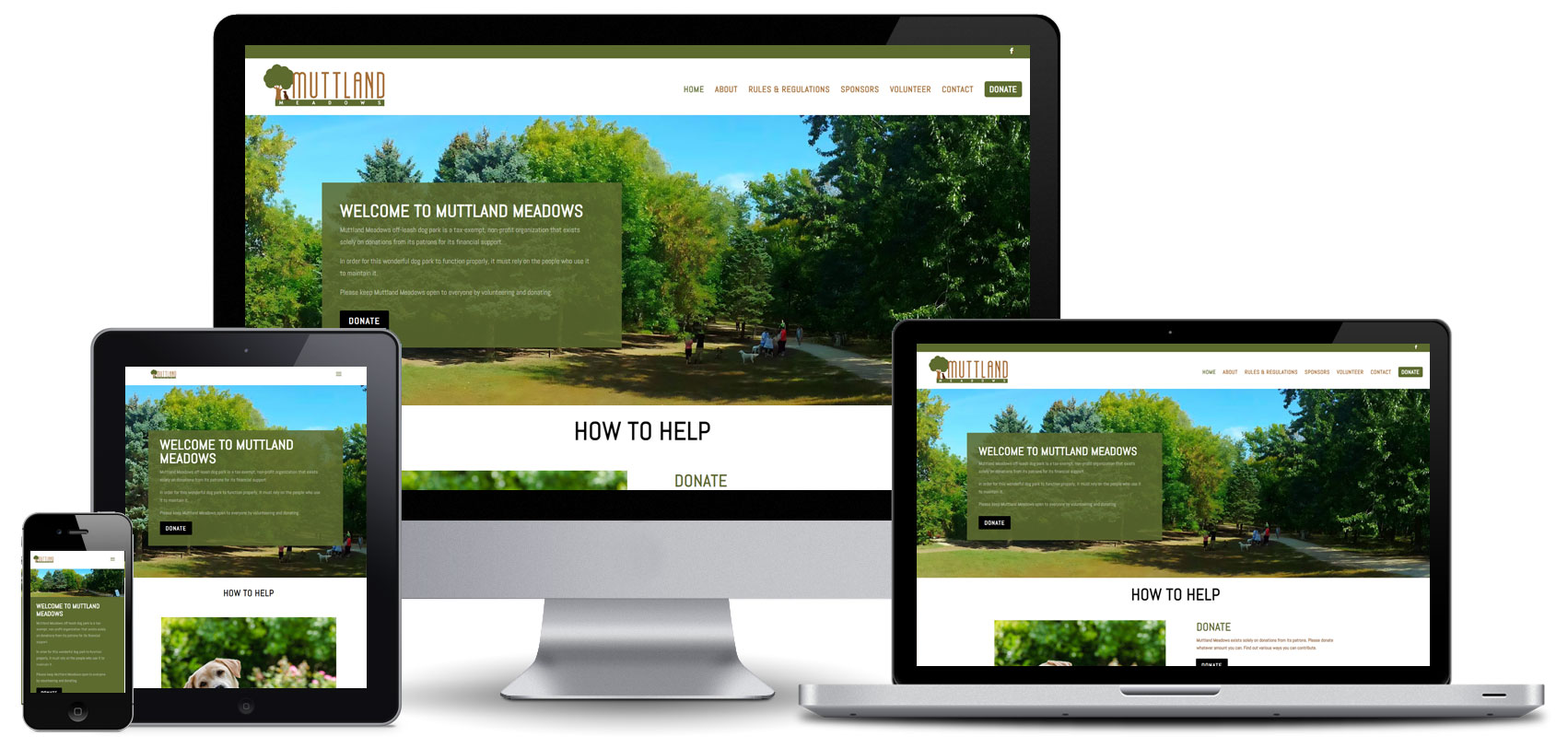 muttland meadows website design