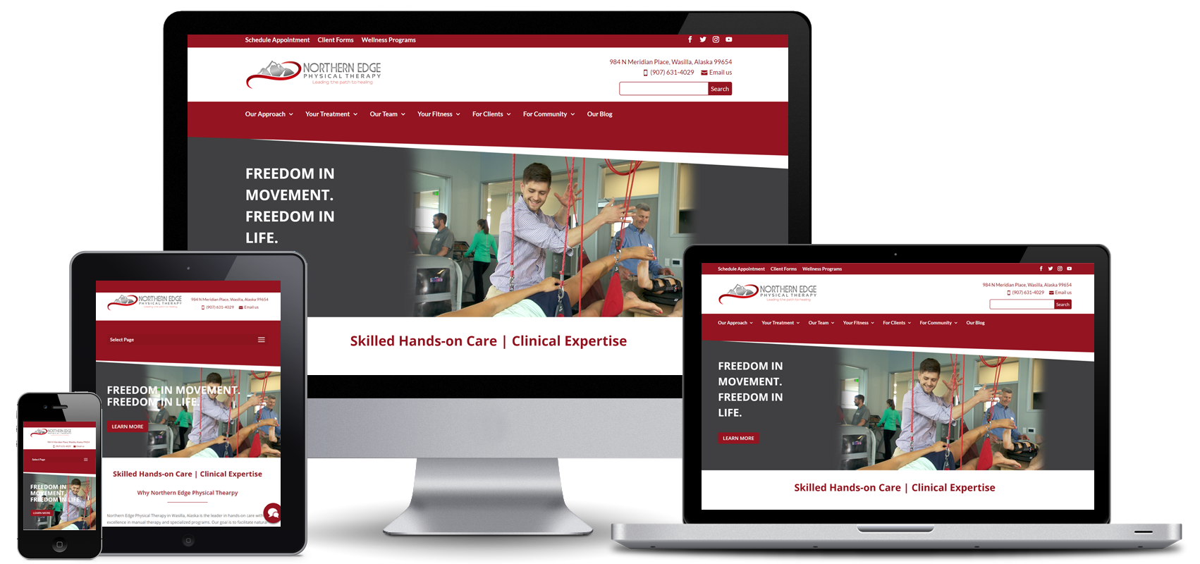 Northern Edge Physical Therapy Website Design