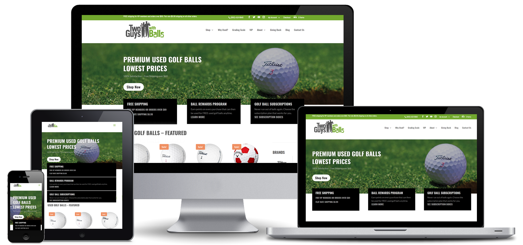 Two Guys with Balls Website Design