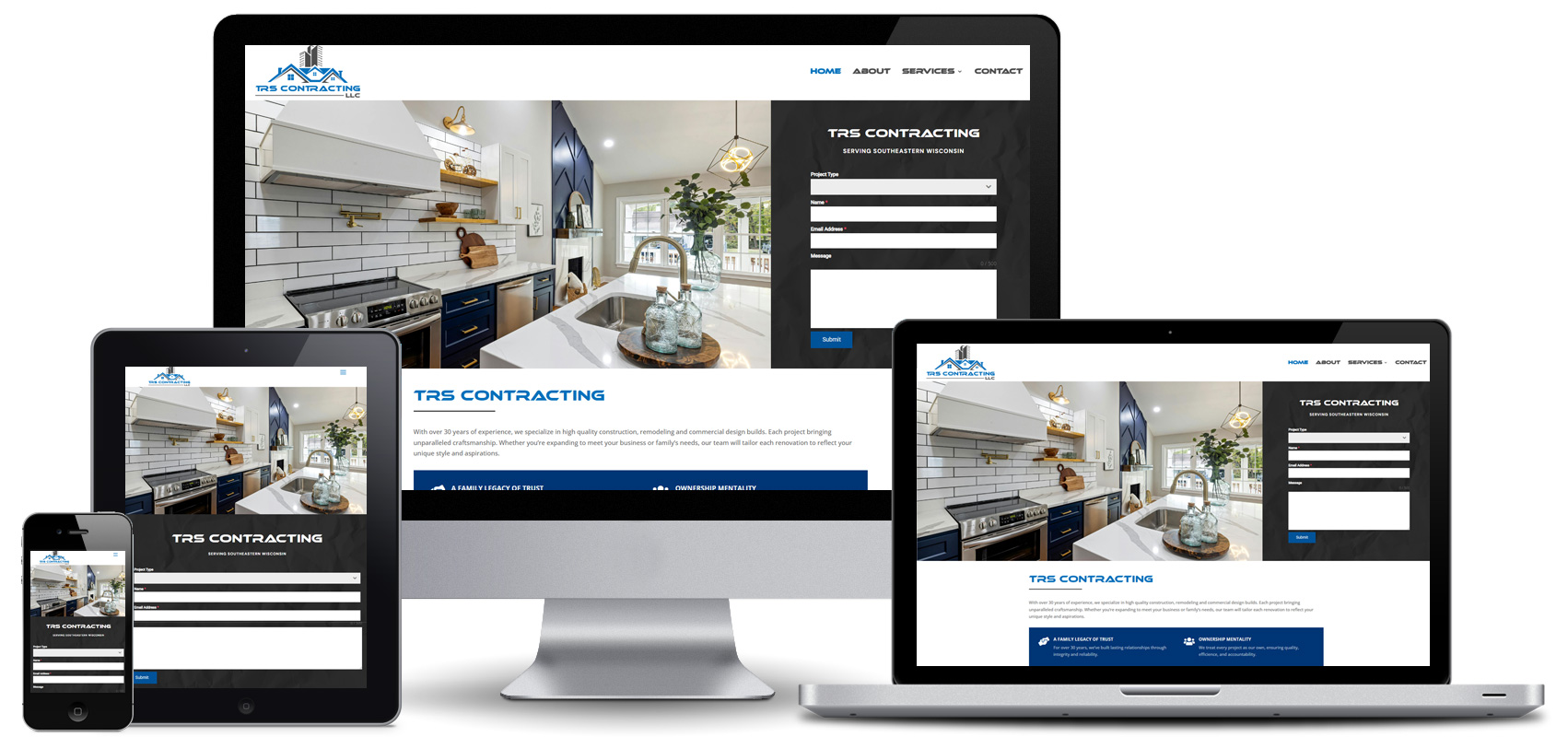 trs contracting website design