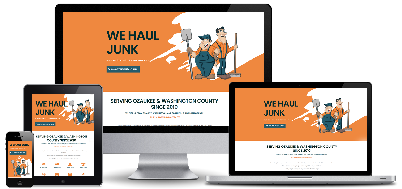 we haul junk website design