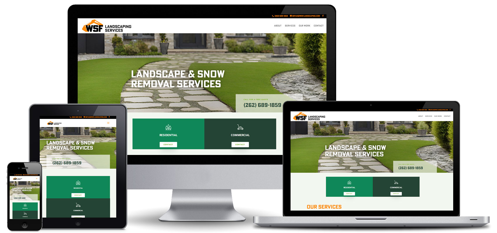 wsf landscaping website design